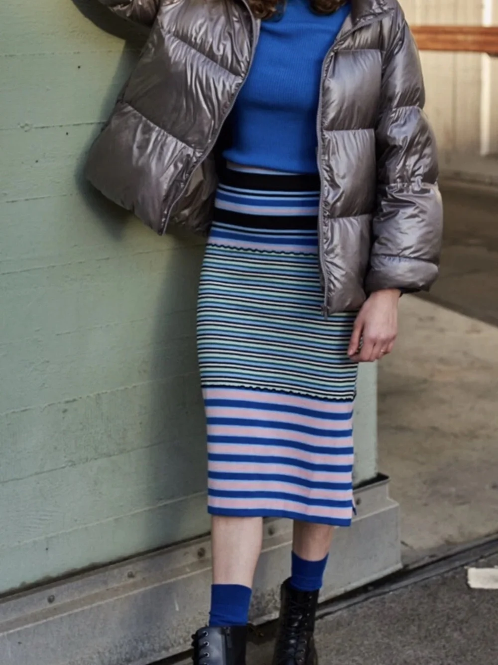 UNIQLO x MARNI Women's Merino Blend Striped Knitted Skirt Size XS streetwear